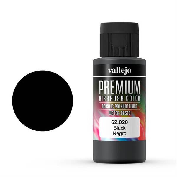 Vallejo Premium Airbrush Color 60Ml 62.020 Black - 1