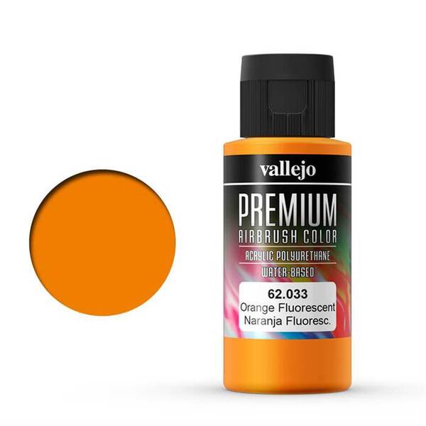 Vallejo Premium Airbrush Color 60Ml 62.033 Fluorescent Orange - 1