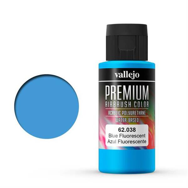 Vallejo Premium Airbrush Color 60Ml 62.038 Fluorescent Blue - 1