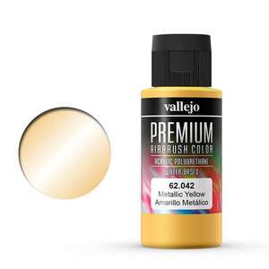 Vallejo - Vallejo Premium Airbrush Color 60Ml 62.042 Metallic Yellow