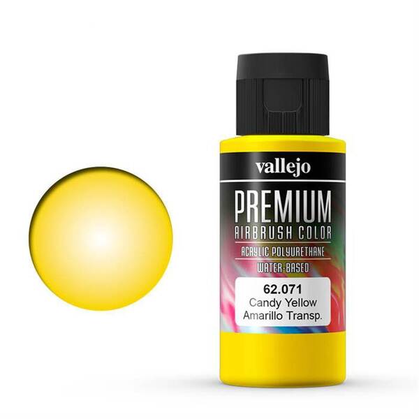 Vallejo Premium Airbrush Color 60Ml 62.071 Candy Yellow - 1