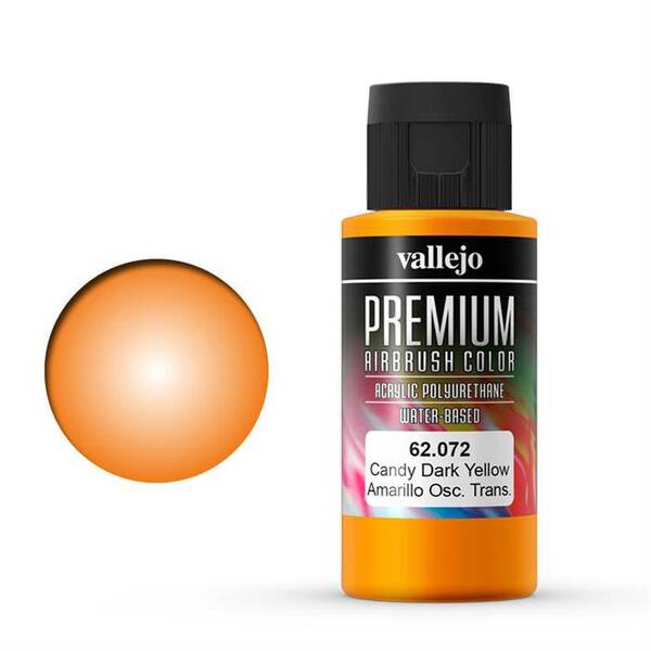 Vallejo Premium Airbrush Color 60Ml 62.072 Candy Dark Yellow