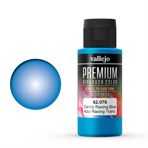 Vallejo Premium Airbrush Color 60Ml 62.076 Candy Racing Blue - 1