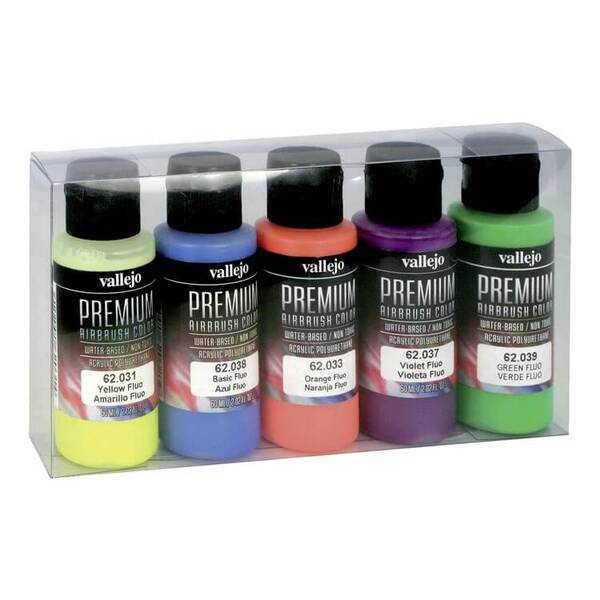 Vallejo Premium Airbrush Color Set 5x60ML Florasan Renkler 62.102 - 1