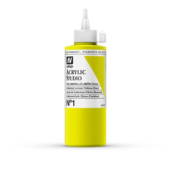 Vallejo Studio Akrilik Boya 200Ml Seri 1 1 Cadmium Lemon Yellow Hue