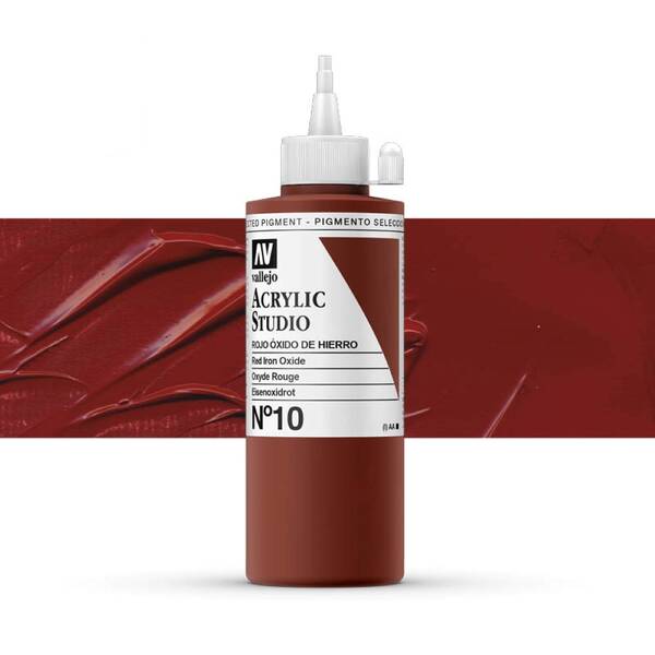 Vallejo Studio Akrilik Boya 200Ml Seri 1 10 Red Iron Oxide