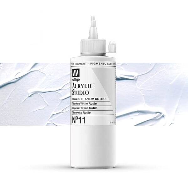 Vallejo Studio Akrilik Boya 200Ml Seri 1 11 Titanium White - 1