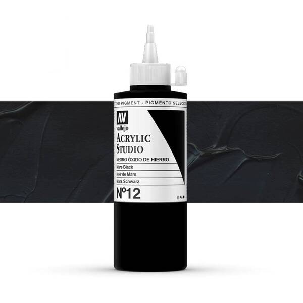 Vallejo Studio Akrilik Boya 200Ml Seri 1 12 Mars Black - 1