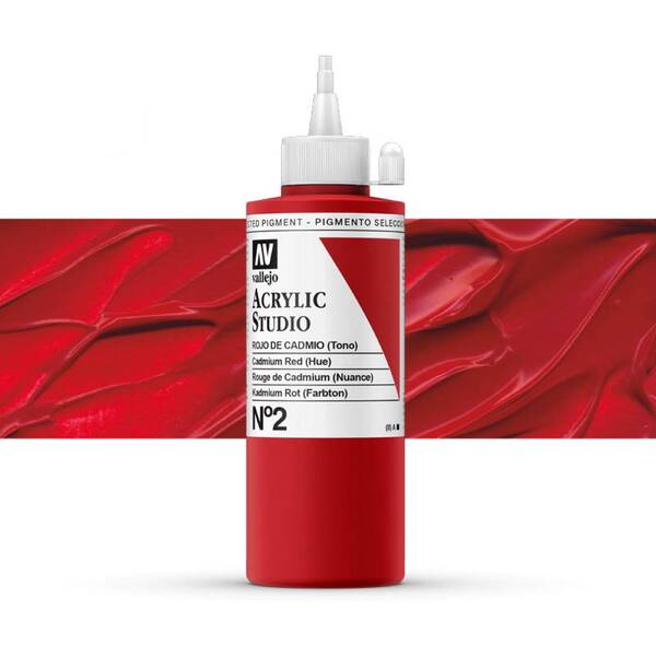 Vallejo Studio Akrilik Boya 200Ml Seri 1 2 Cadmium Red Hue
