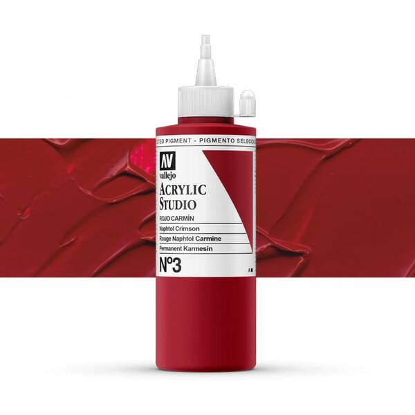 Vallejo Studio Akrilik Boya 200Ml Seri 1 3 Naphtol Crimson - 1