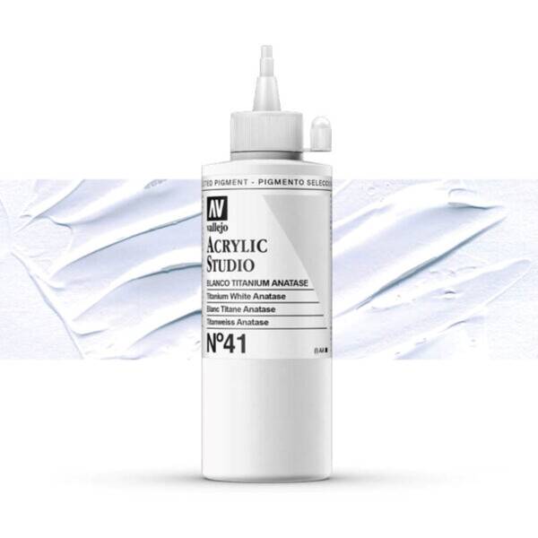 Vallejo Studio Akrilik Boya 200Ml Seri 1 41 Titanium White Anatase - 1