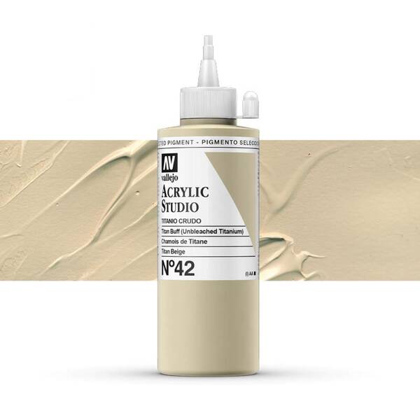 Vallejo Studio Akrilik Boya 200Ml Seri 1 42 Titan Buff Unbleached Titanium - 1