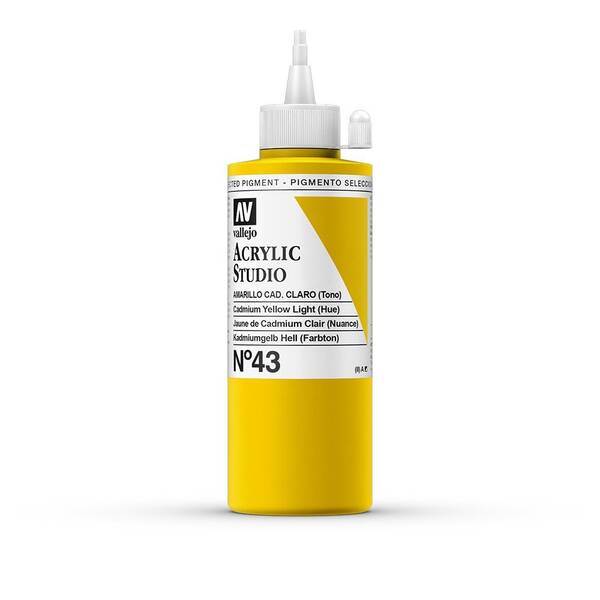 Vallejo Studio Akrilik Boya 200Ml Seri 1 43 Cadmium Yellow Light Hue - 3
