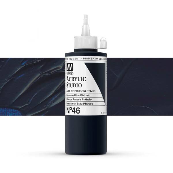 Vallejo Studio Akrilik Boya 200Ml Seri 1 46 Prussian Blue Phthalo - 1