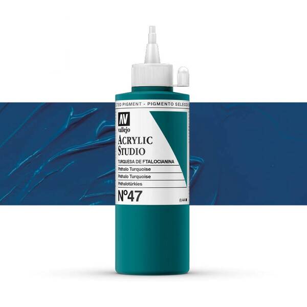 Vallejo Studio Akrilik Boya 200Ml Seri 1 47 Phthalo Turquoise - 1