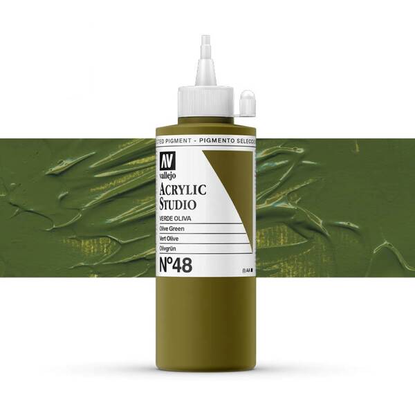 Vallejo Studio Akrilik Boya 200Ml Seri 1 48 Olive Green - 1