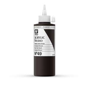 Vallejo Studio Akrilik Boya 200Ml Seri 1 49 Van Dyck Brown - 3