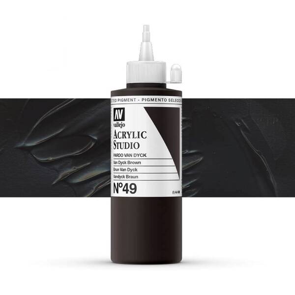 Vallejo Studio Akrilik Boya 200Ml Seri 1 49 Van Dyck Brown - 1