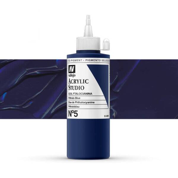 Vallejo Studio Akrilik Boya 200Ml Seri 1 5 Phthalo Blue - 1