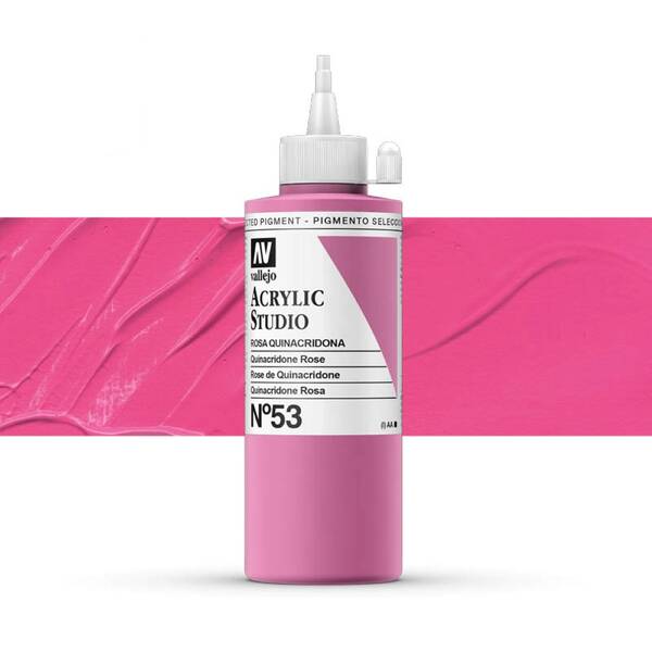 Vallejo Studio Akrilik Boya 200Ml Seri 1 53 Quinacridone Rose - 1