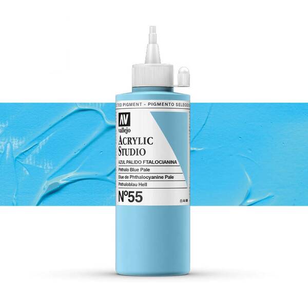 Vallejo Studio Akrilik Boya 200Ml Seri 1 55 Phthalo Blue Pale - 1