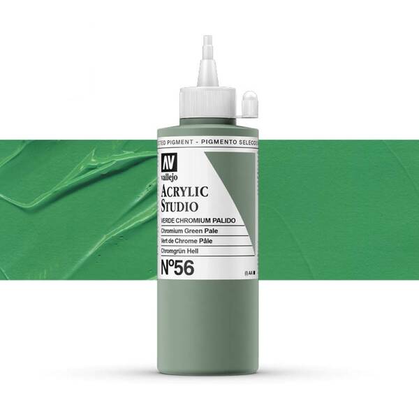 Vallejo Studio Akrilik Boya 200Ml Seri 1 56 Chromium Green Pale - 1
