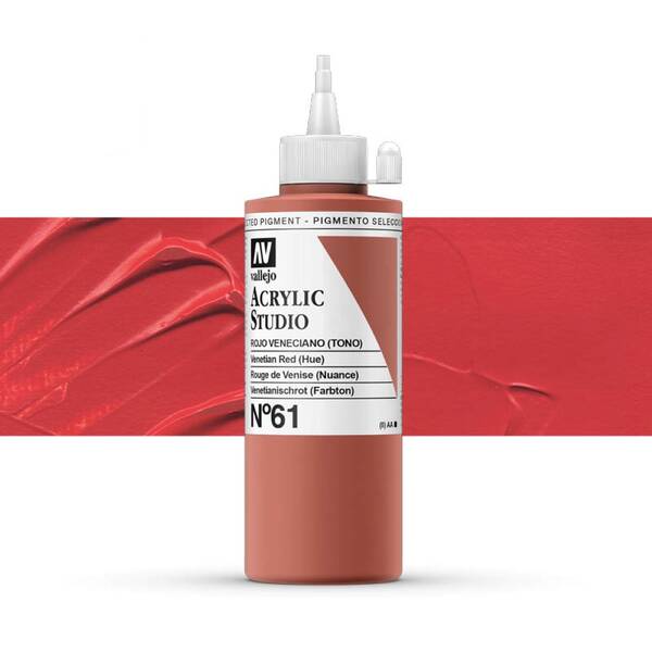 Vallejo Studio Akrilik Boya 200Ml Seri 1 61 Venetian Red Hue - 1