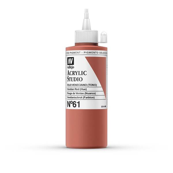 Vallejo Studio Akrilik Boya 200Ml Seri 1 61 Venetian Red Hue - 3