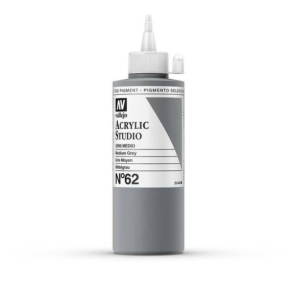 Vallejo Studio Akrilik Boya 200Ml Seri 1 62 Medium Grey - 3