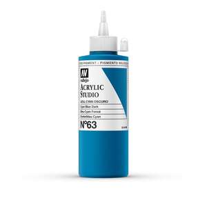 Vallejo Studio Akrilik Boya 200Ml Seri 1 63 Cyan Blue Dark - 3