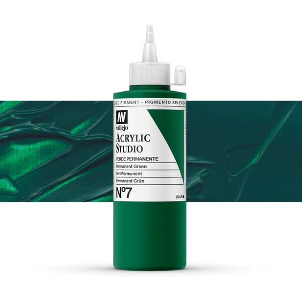 Vallejo Studio Akrilik Boya 200Ml Seri 1 7 Permanent Green - 1