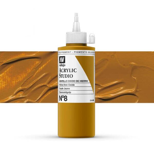 Vallejo Studio Akrilik Boya 200Ml Seri 1 8 Yellow Iron Oxide - 1