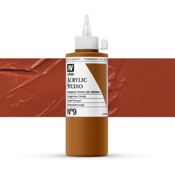 Vallejo Studio Akrilik Boya 200Ml Seri 1 9 Orange Iron Oxide - 1