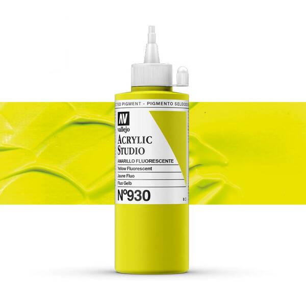 Vallejo Studio Akrilik Boya 200Ml Seri 2 930 Yellow Fluorescent - 1
