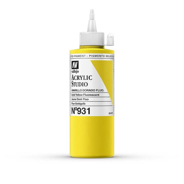 Vallejo Studio Akrilik Boya 200Ml Seri 2 931 Gold Yellow Flourescent - 3