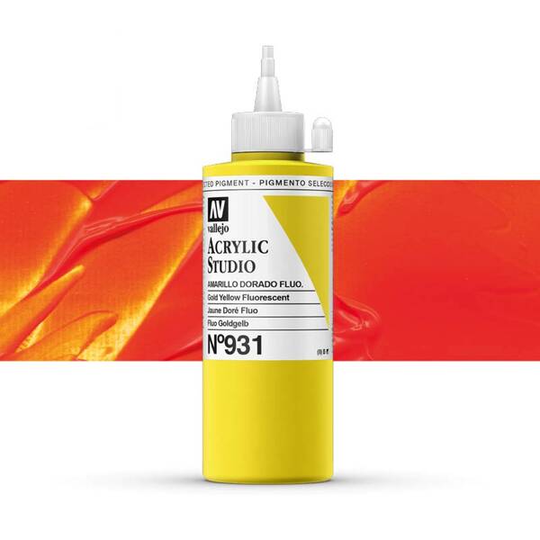 Vallejo Studio Akrilik Boya 200Ml Seri 2 931 Gold Yellow Flourescent - 1