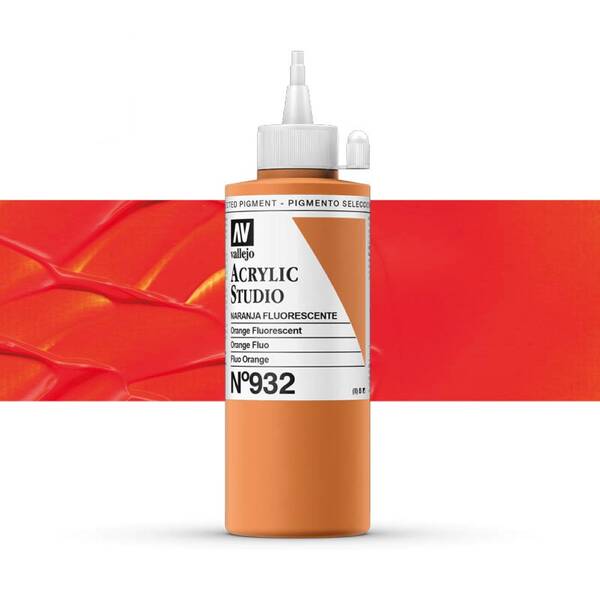 Vallejo Studio Akrilik Boya 200Ml Seri 2 932 Orange Flourescent - 1