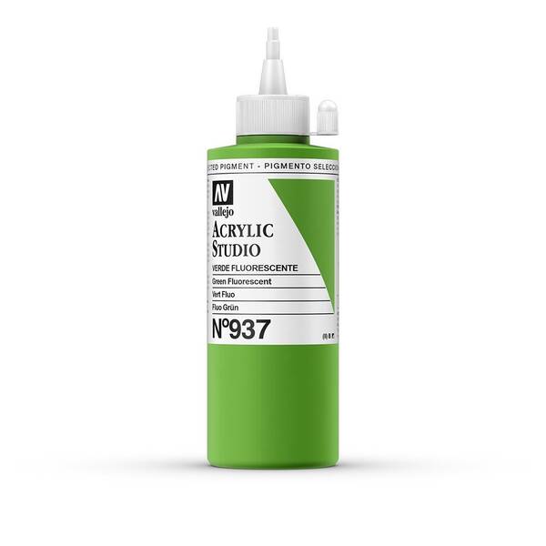 Vallejo Studio Akrilik Boya 200Ml Seri 2 937 Green Fluorescent - 3