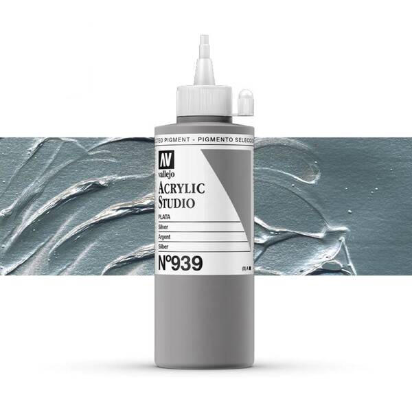 Vallejo Studio Akrilik Boya 200Ml Seri 2 939 Silver - 1