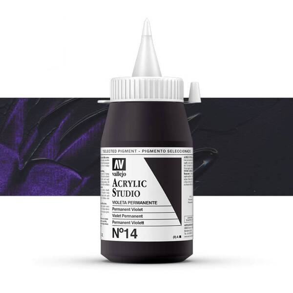 Vallejo Studio Akrilik Boya 500Ml Seri 1 14 Permanent Violet - 1