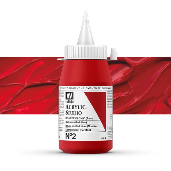 Vallejo Studio Akrilik Boya 500Ml Seri 1 2 Cadmium Red Hue - 1