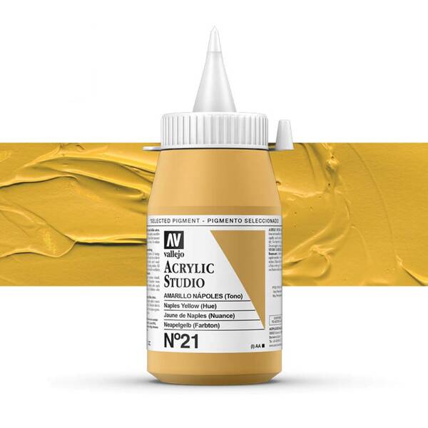 Vallejo Studio Akrilik Boya 500Ml Seri 1 21 Naples Yellow Hue - 1