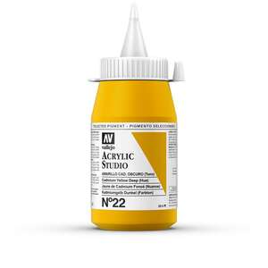 Vallejo Studio Akrilik Boya 500Ml Seri 1 22 Cadmium Yellow Deep Hue - 3