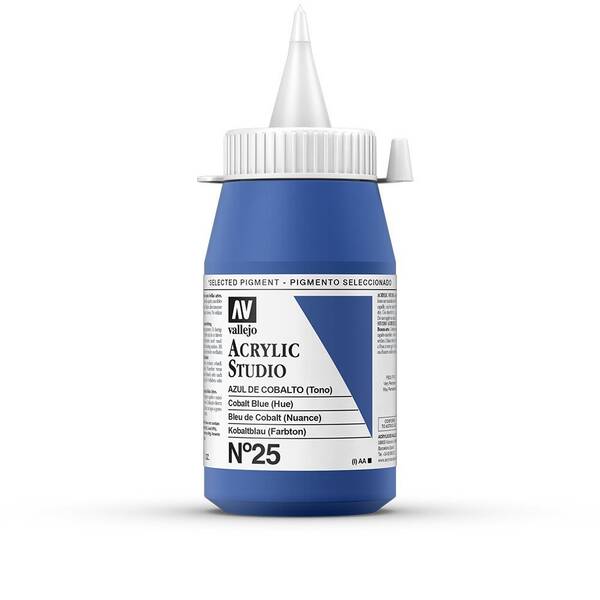 Vallejo Studio Akrilik Boya 500Ml Seri 1 25 Cobalt Blue Hue - 3