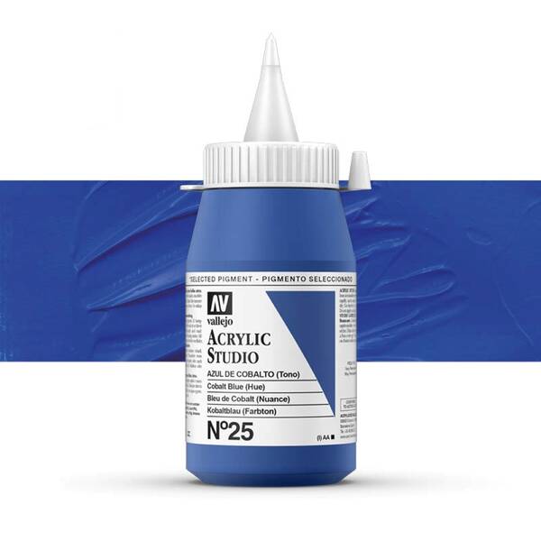 Vallejo Studio Akrilik Boya 500Ml Seri 1 25 Cobalt Blue Hue - 1