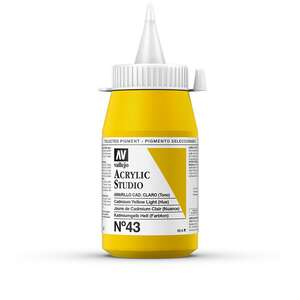 Vallejo Studio Akrilik Boya 500Ml Seri 1 43 Cadmium Yellow Light Hue - 3