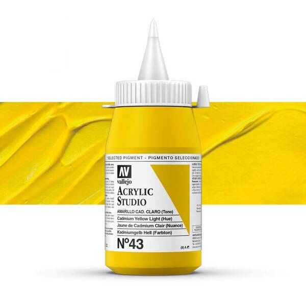 Vallejo Studio Akrilik Boya 500Ml Seri 1 43 Cadmium Yellow Light Hue - 1