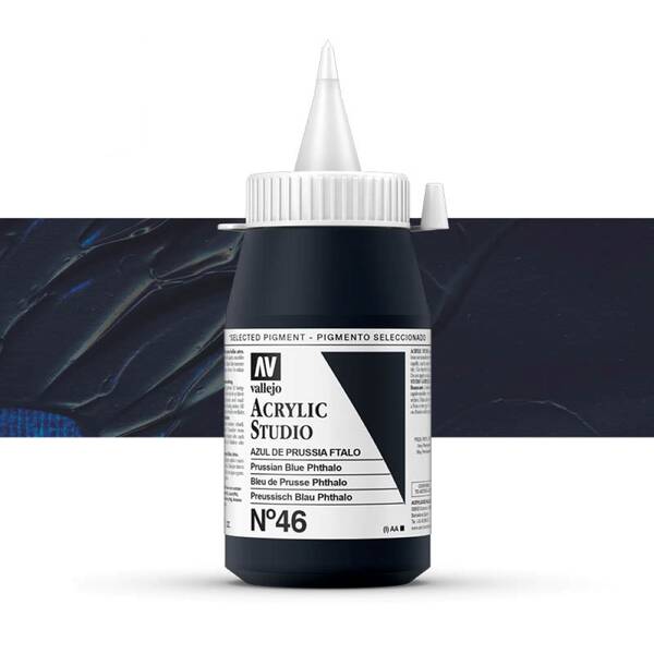 Vallejo Studio Akrilik Boya 500Ml Seri 1 46 Prussian Blue Phthalo - 1