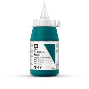 Vallejo Studio Akrilik Boya 500Ml Seri 1 47 Phthalo Turquoise - 3