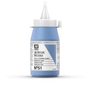 Vallejo Studio Akrilik Boya 500Ml Seri 1 51 Ultramarine Light - 3